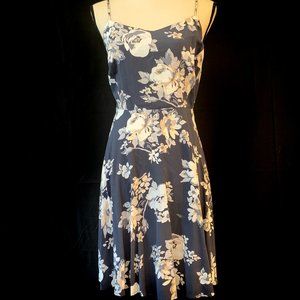 Old Navy gray floral  skater dress Size L